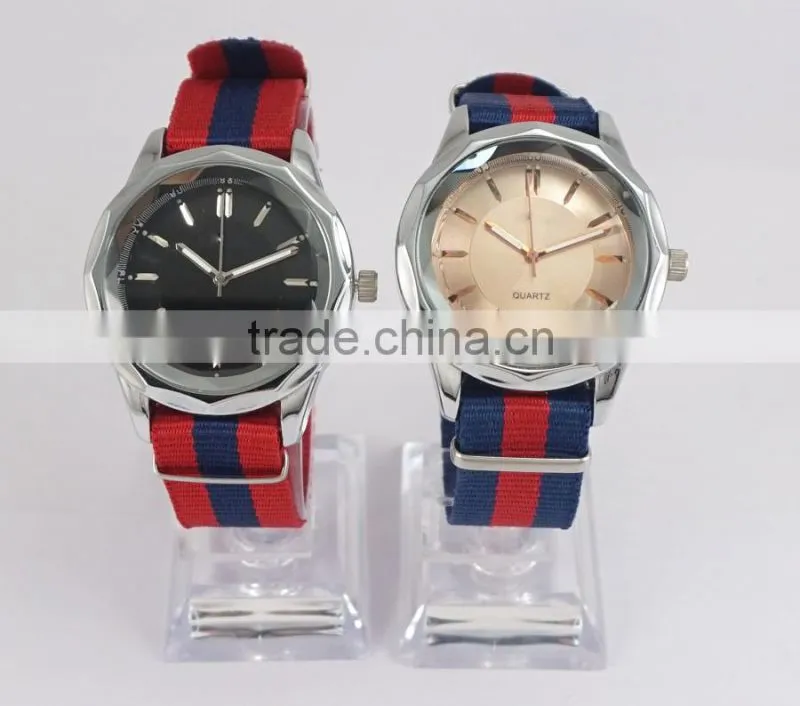 2015 Fashion nylon Changeable Band Watch with Best Men Wrist Watch Low Price