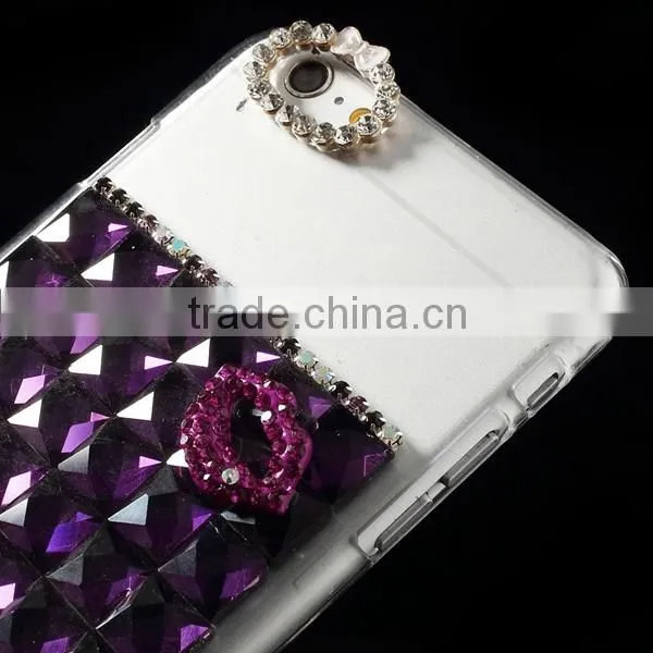 custom diamond case for iphone 6 plus 5.5 inch, cell phone cover case for iphone6 plus