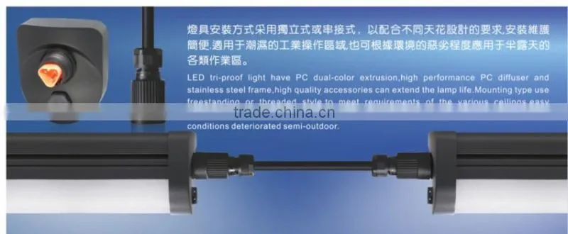 New design Onn-J02 IP65 led tri-proof led lighting tube
