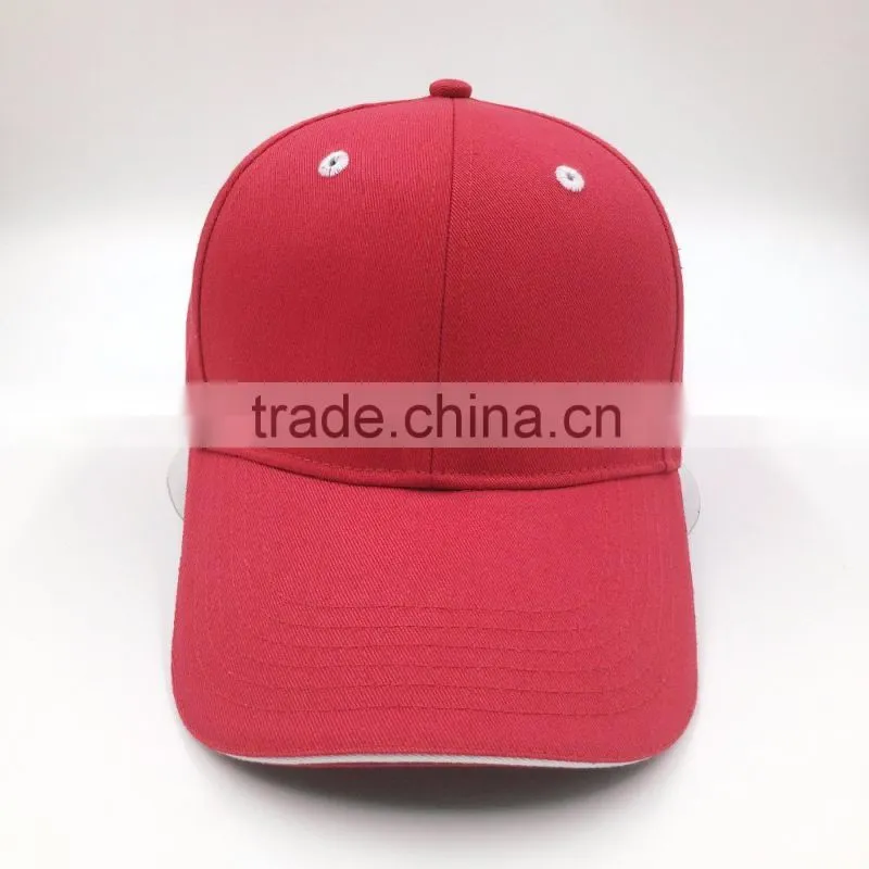6 panel promotional blank baseball cap