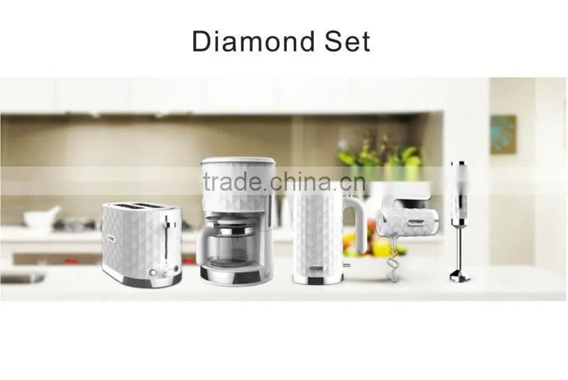 2016 hot sale diamond rang kitchen appliance drip coffee maker and electric kettle
