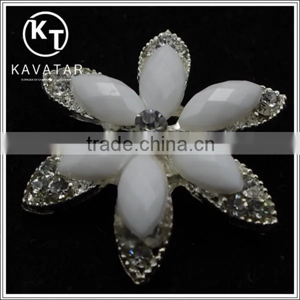 Good quality NK009 metal rhinestone button with pearl for clothes