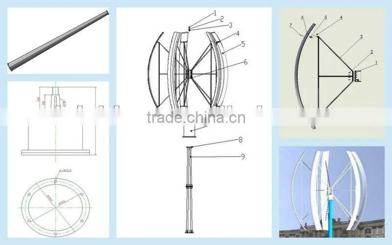 V 5000 watt wind turbine