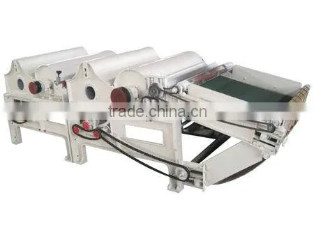 Textile waste recycling line