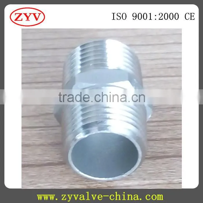 Hex Nipple 1/2" Male x 1/2" Male 304 Stainless Steel Threaded Pipe Fitting