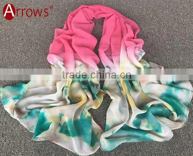 Made in Yiwu China Cheap Silk Scarf Shawls for Fashion Latest Ladies and Women