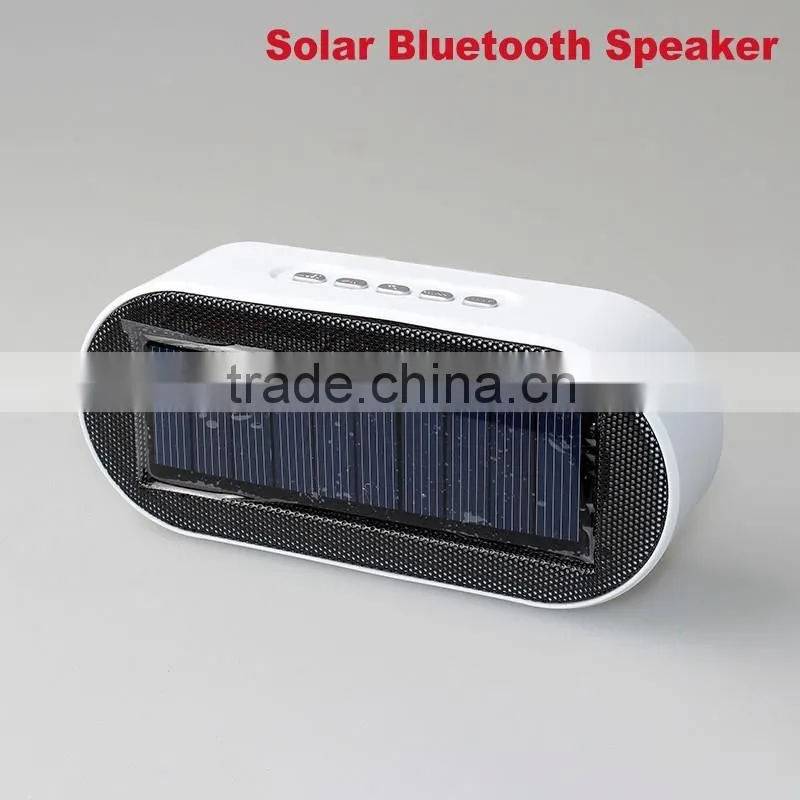 Mini portable solar powered bluetooth outdoor speaker with wireless mic