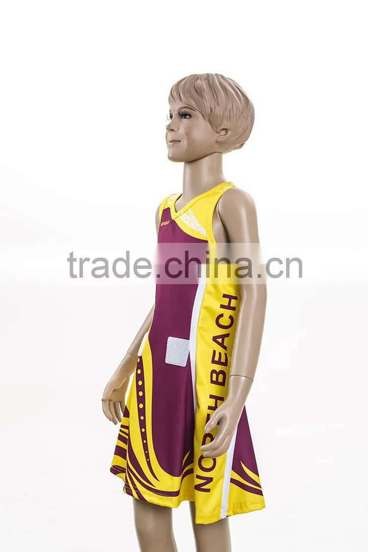 new design custom make netball top singlet trainning style for women girl