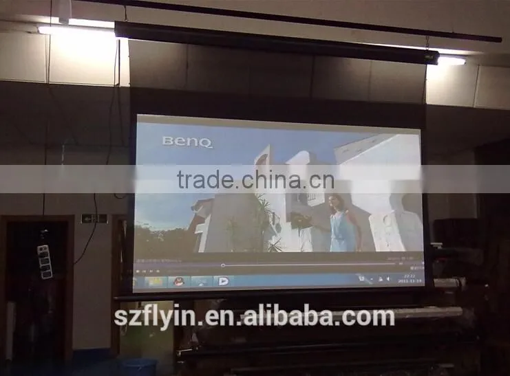 200" Electric Projector Screen Tab Tensioned with 3D Screen