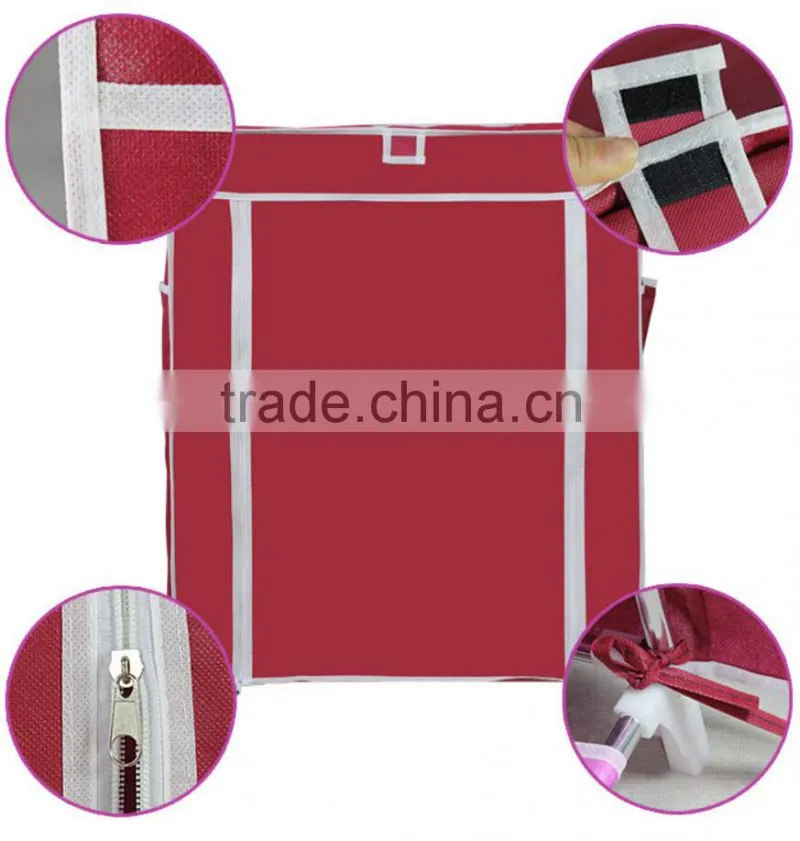 wardrobe cabinet with different color fabric,China Supplier non-woven folding portable wardrobe