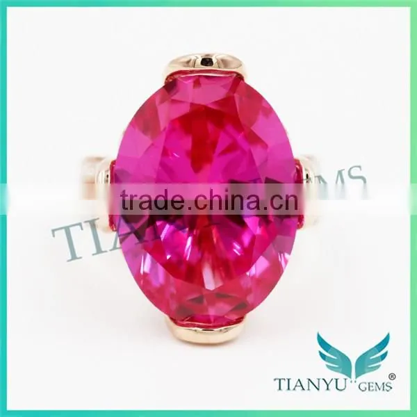 Fashion Ruby Gemstone18K Gold Wedding Rings Foreverone 9 Hearts & Flower VVS1 E-F Round Cut Moissanite Diamond Rings