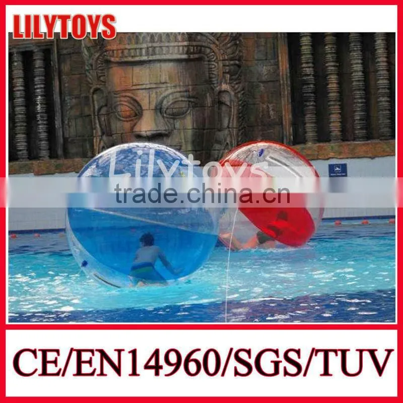 zorbing walking ball, inflatable human hamster ball, human sized ball for water park