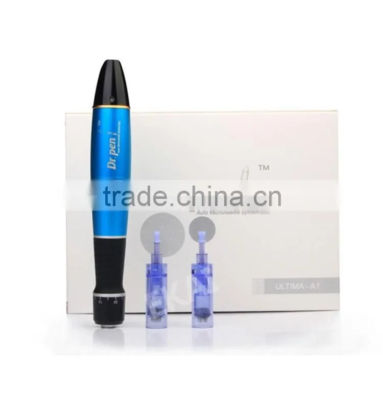 2016 blue wireless derma pen Dr pen microneedle dermapen rechargeable Dr pen