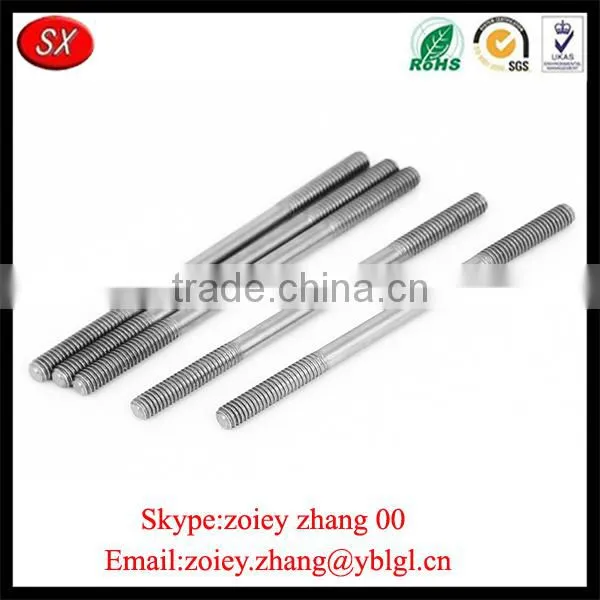 High Precision Carbon Steel Blacken Double Thread End Screw Rod