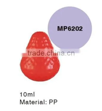 strawberry cream jar wholesale cylinder round shape colored cosmetic cream jar and lotion bottle with cap and logo printing