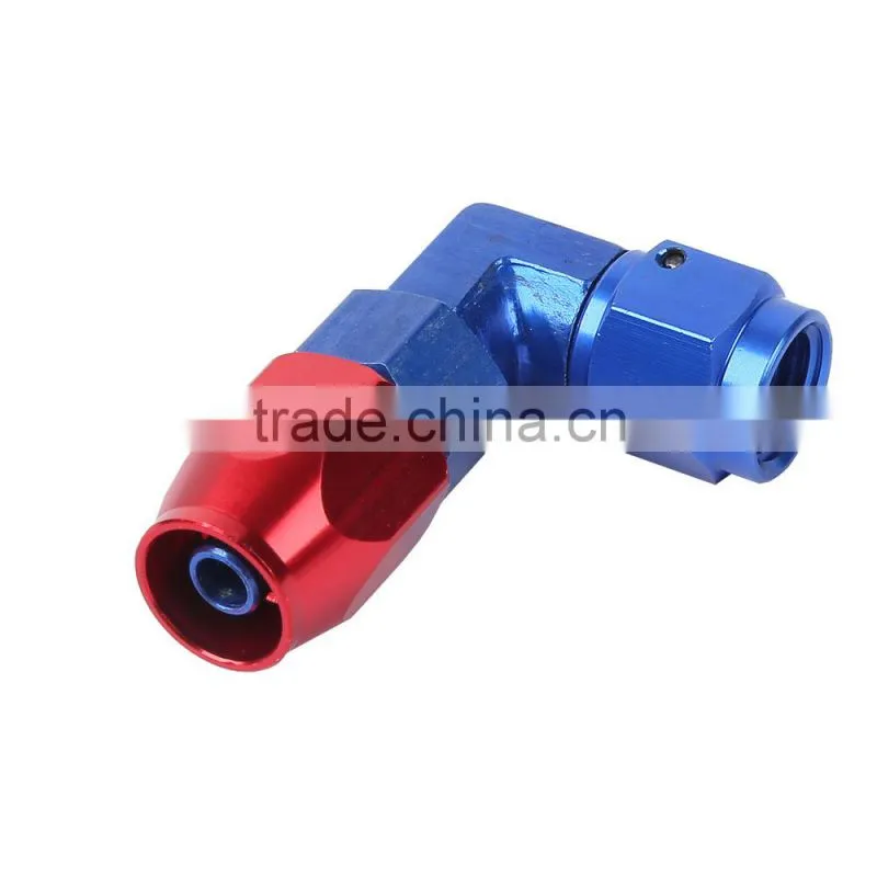 4 AN AN-4 90 Degree Enforced Aluminum Hose End Fitting Oil Fuel Adapter