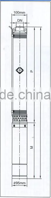 CE certified electric deep well submersible water pumps 4SD 3