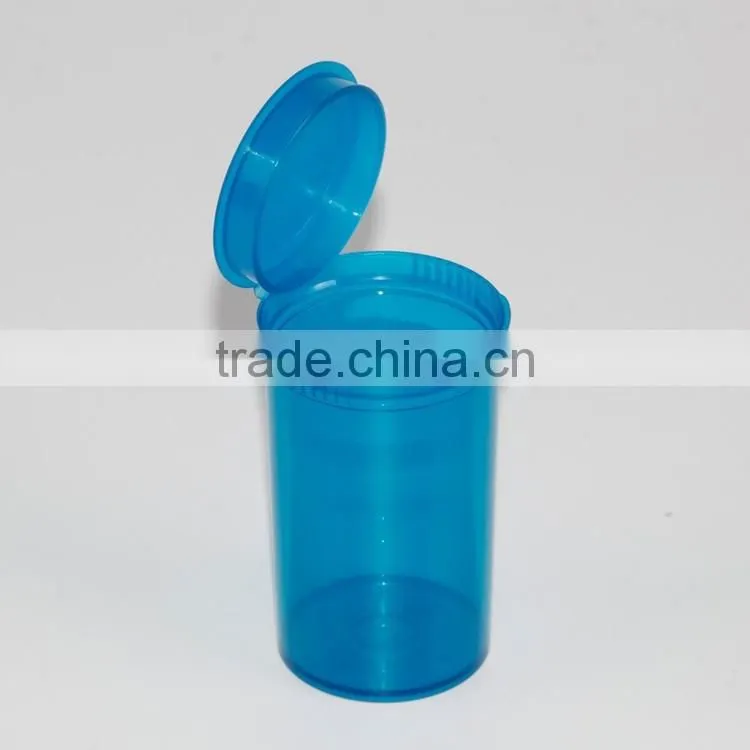 Medical Plastic Snap Cap Pill Bottles Plastic Pop Up Lid Vials