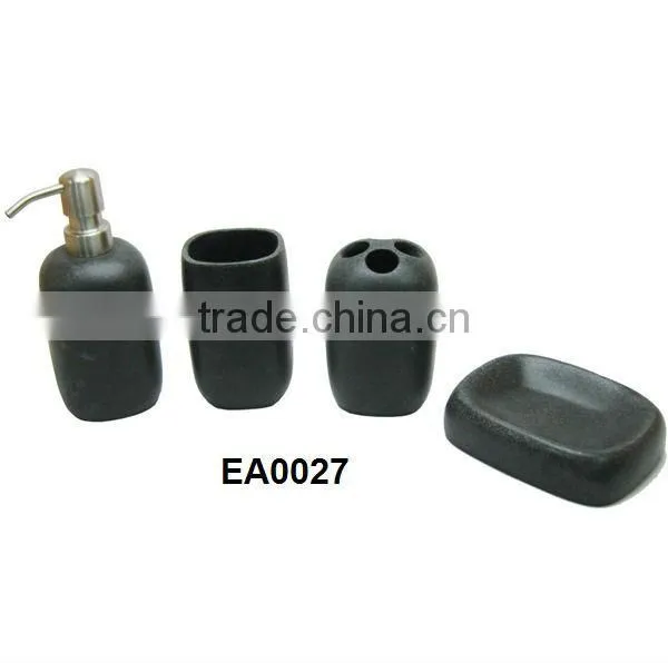 EA0073 New design Eco-friendly resin material accessories bathroom set white
