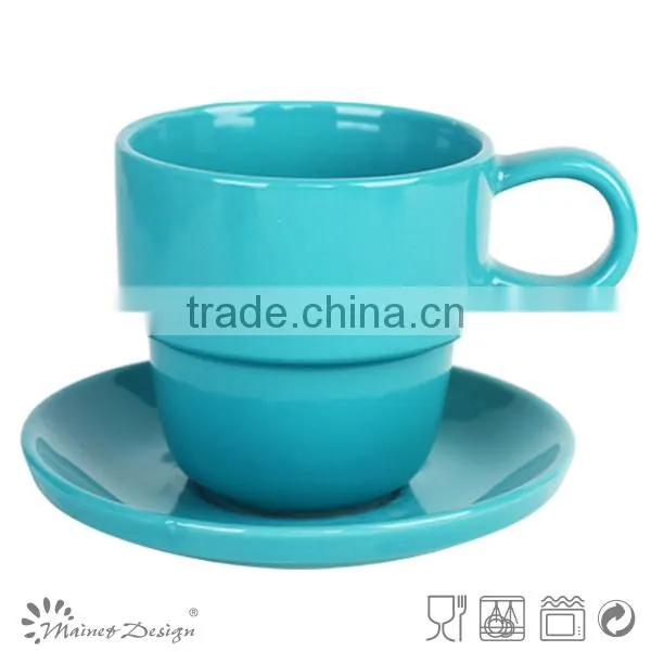 solid colour Cup Saucer Cheap high quality modern style for gift