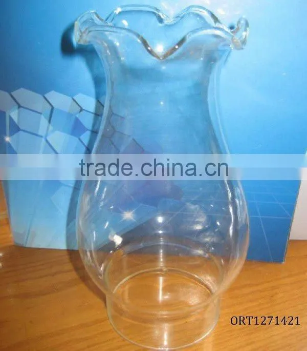 glass lamp shade with wave top