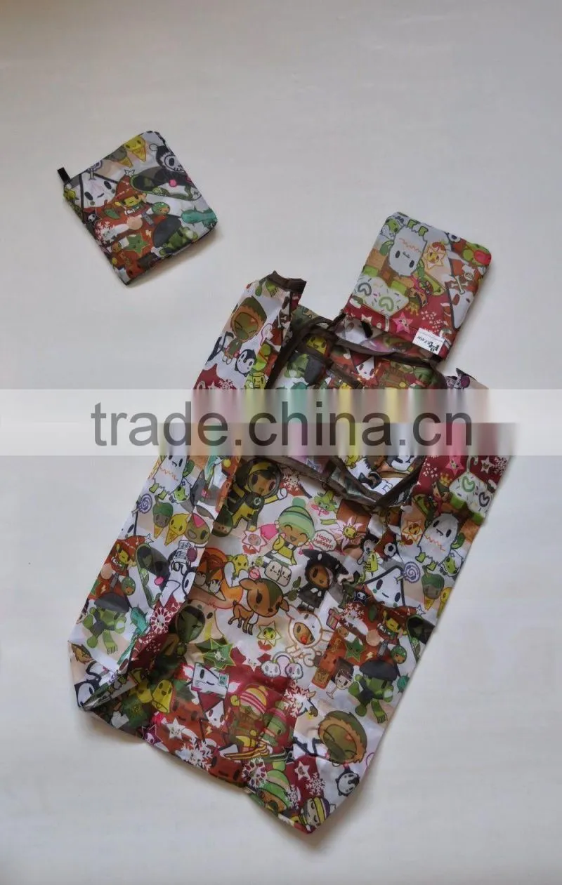 Eco Reusable Foldable Shopping Tote Bag cute Cartoon shopping Bags
