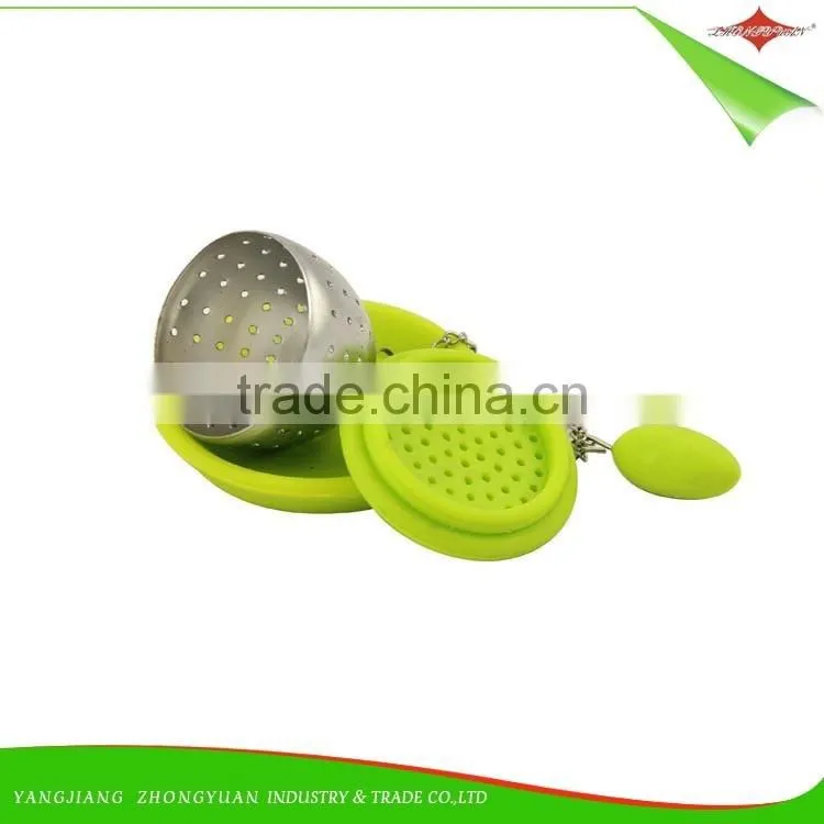 ZY-E3141 Wholesale Silicone tea infuser potted plant 100% silicone making tools with holder tea bag