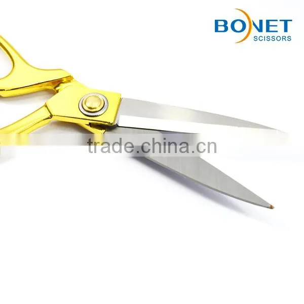 S13002G CE Certificated 9-1/2" professional gold heavy-duty tailor brass scissors
