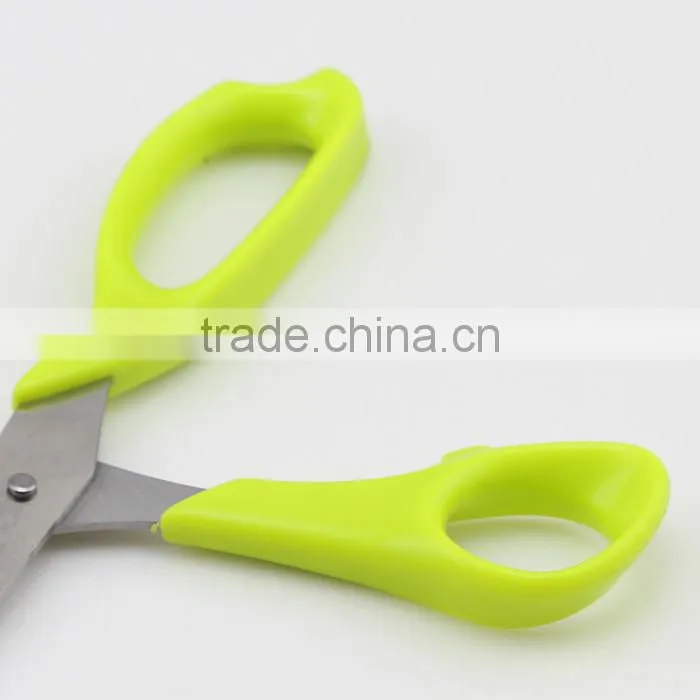 Plastic Handle Stainless Steel Household Scissors with Two Colors