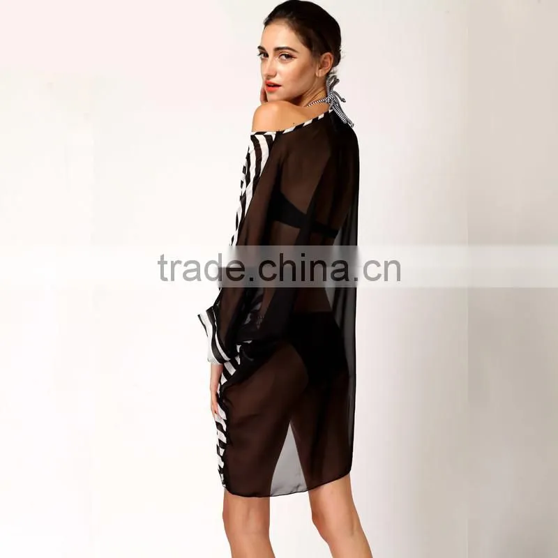 Fashion Women's Bikini Swimsuit Cover Up Sexy Chiffon Pareo Beach Sarong Swimwear Cover Up Women Wholesale OEM