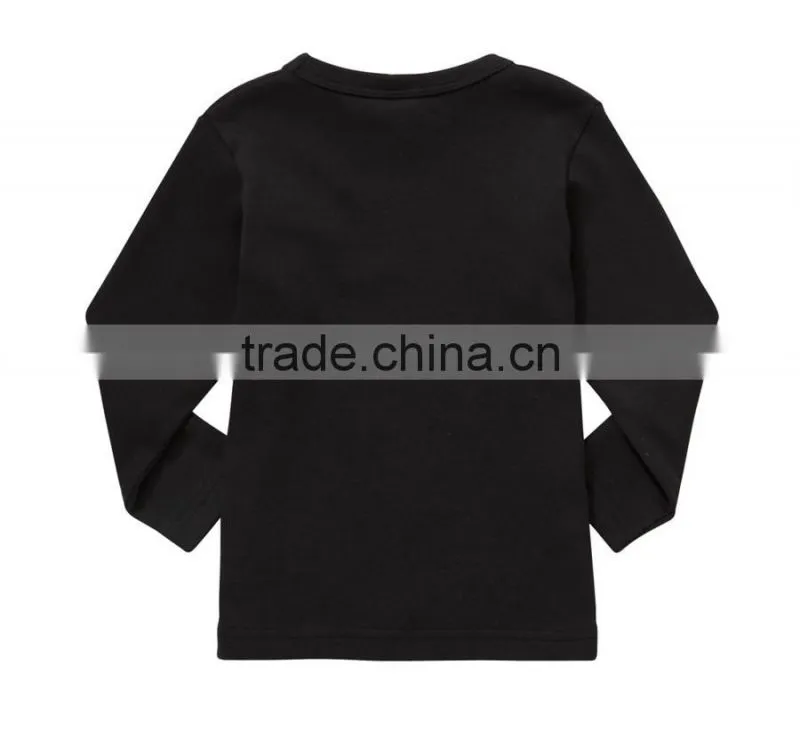 Cotton printing children long sleeve t shirt for promotion