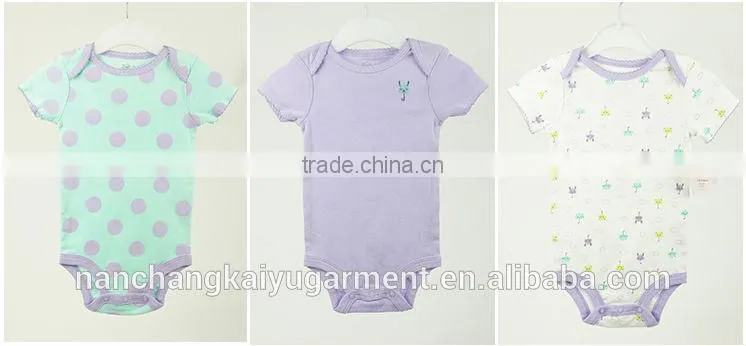 Wholesale 2017 summer baby funny plain baby rompers cotton clothing rompers