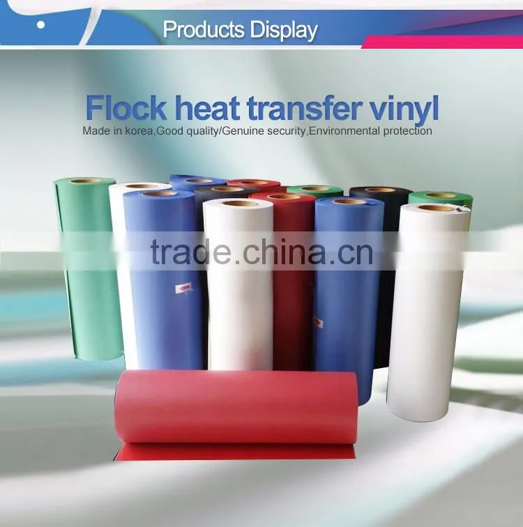 Flock material heat transfer vinyl for tshirt term number