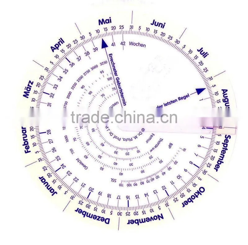 Kearing Pregnancy Wheel and Ovulation Calendar,plastic pregnancy wheel chart#SC21