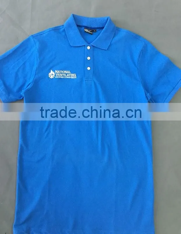 OEM blue summer cotton golf t-shirt work shirt