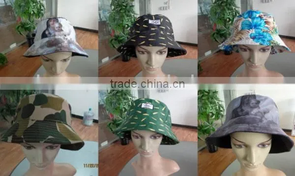 Roll up white cool custom tie dyed bucket hat