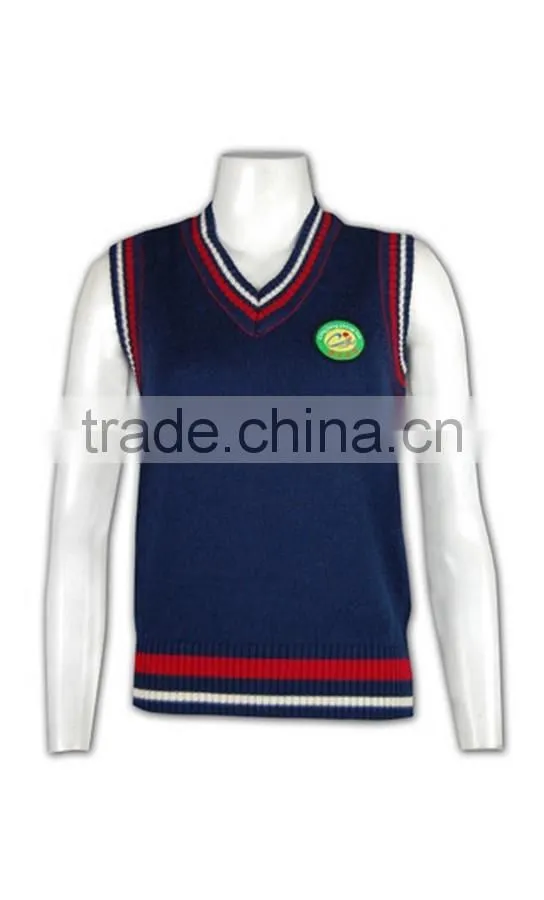ISO9001/BSCI Manufature tailored made unique school uniform sweater vest