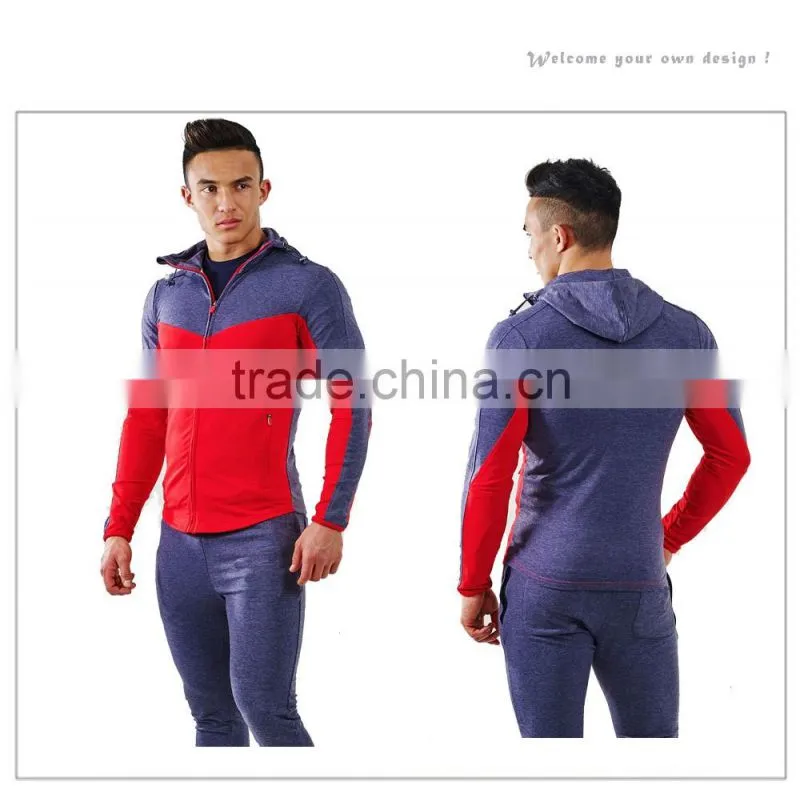 Mens Latest new design track suit sports plain jogging long coat design man suit