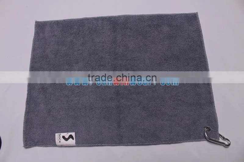 Customized hook solid golf towel