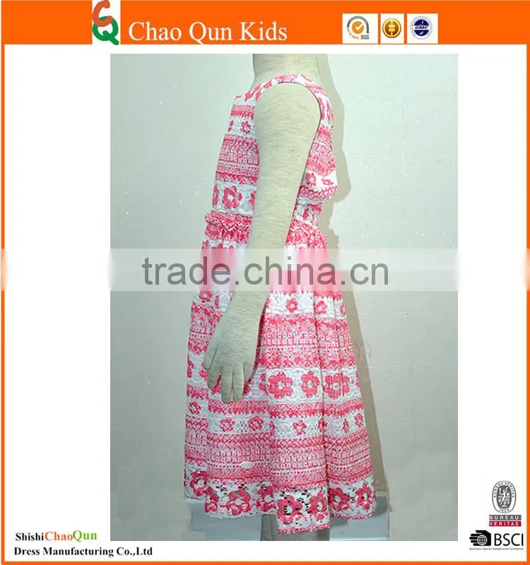 2017 baby girl latest fashion embroidered lace floral dresses for girls wholesale
