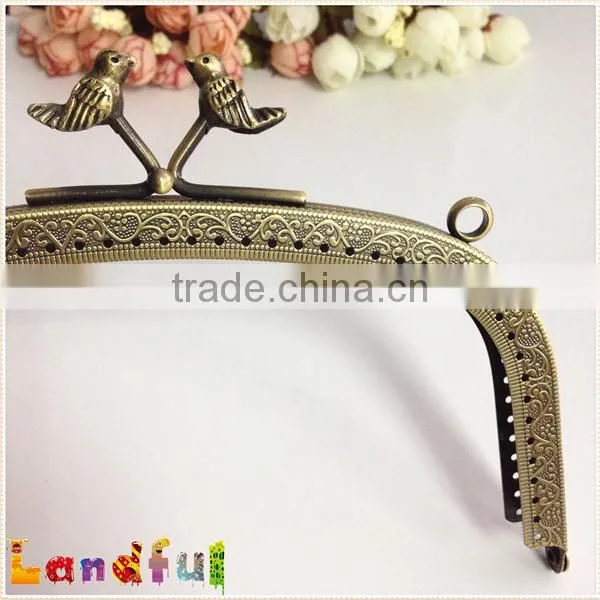 Vintage Bird Closure DIY Clutch With Sewing Holes Bag Frame Coin Purse Frame