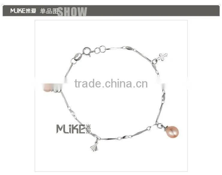 925 silver bracelet with Freshwater Pearl M3006