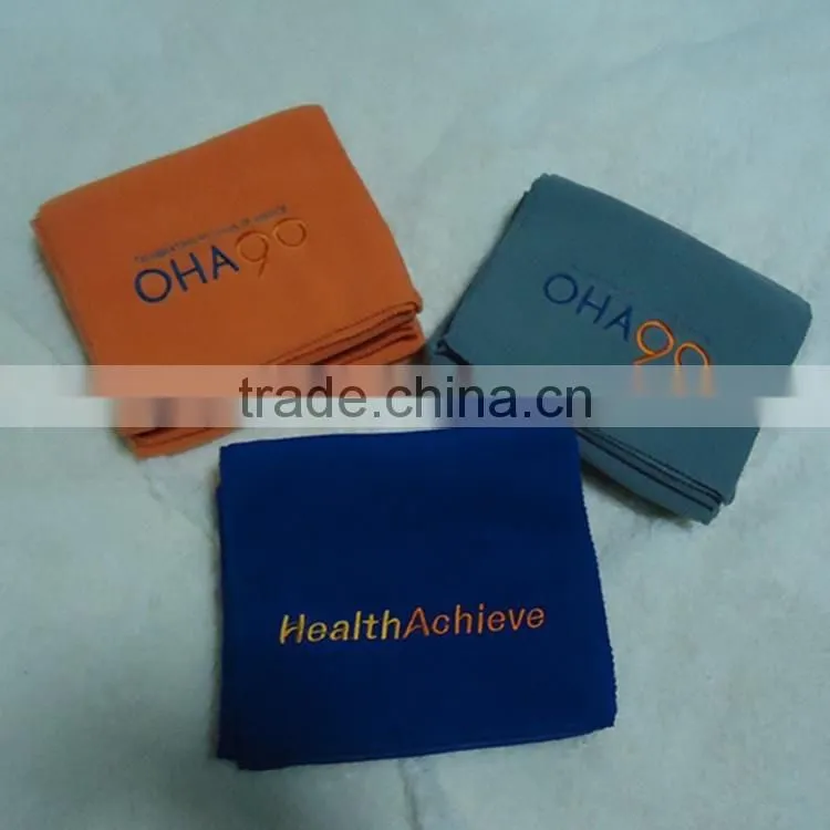 Long polar fleece orange color with logo warm winter anti pill lightweight Women's Scarf