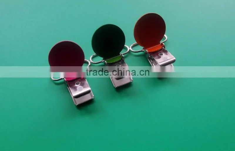 Round 1 Inch Enamel Suspender Passy Binky Pacifier Mitten Clip