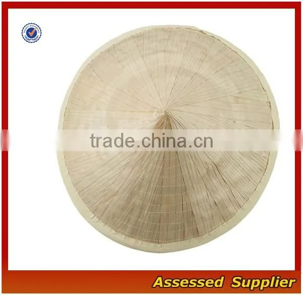 ZT45 Wholesale India coolie straw hat cheap 100% bamboo unisex sun straw hat for sale