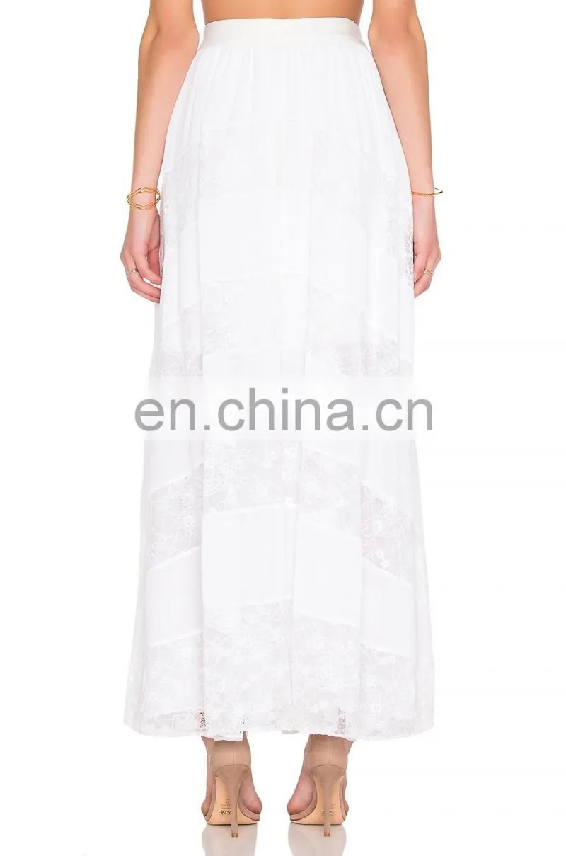 New fashion women pencil tulle long skirt and blouse design