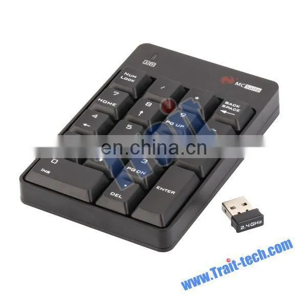 SK-51AG New USB Wireless Laptop Keyboard MC Saite Wireless Non-synchronous Notebook Computer Numeric Keyboard with 18 Keys