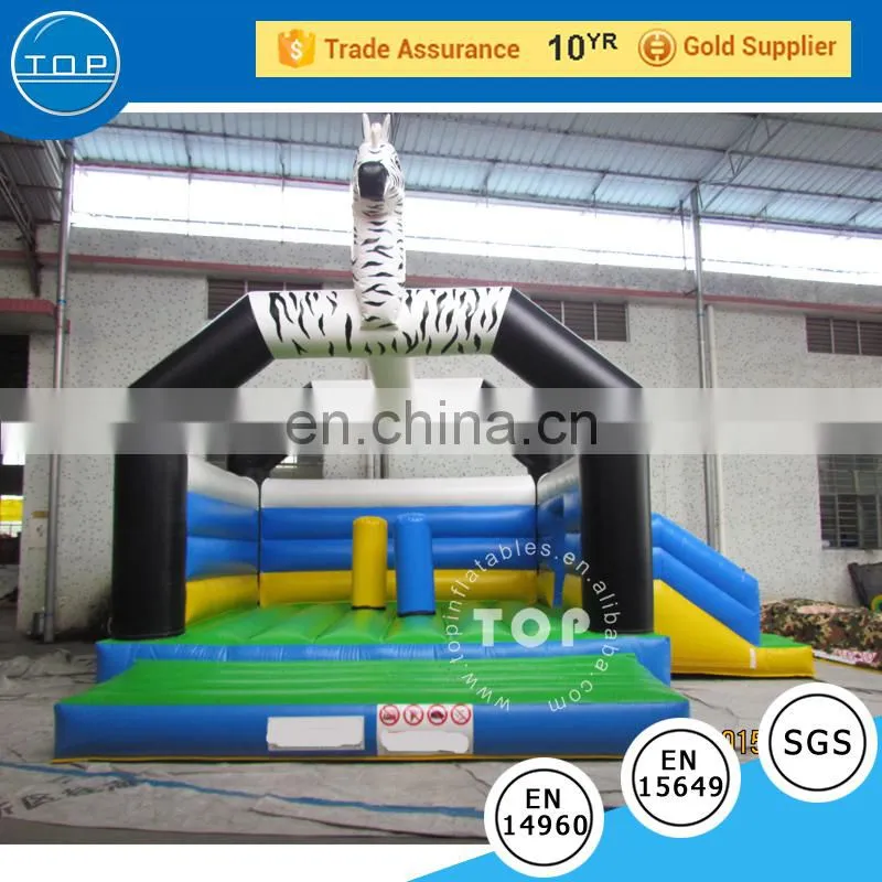 TOP INFLATABLES Hot selling air trampoline jumpoline bouncer giant inflatable water slide