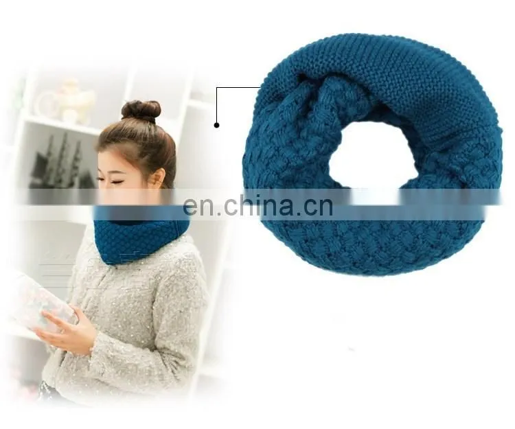 wholesale Loose Knit acrylic Infinity Loop Circle Scarves