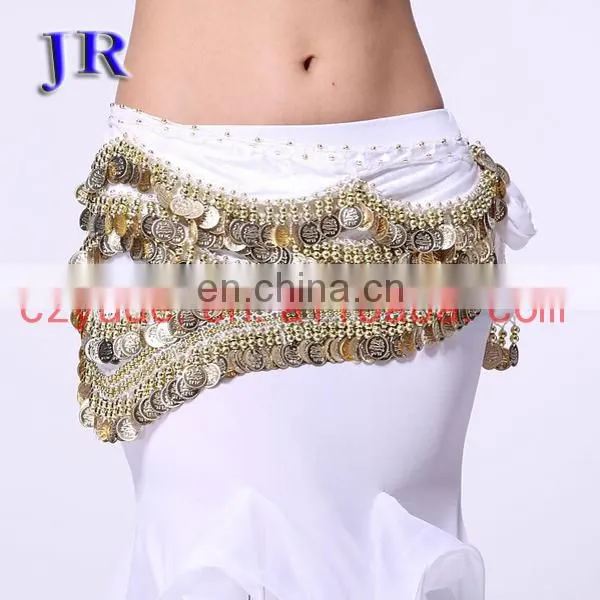 Egyptian style professional gold coins velvet belly dance hip scarf Y-2006#